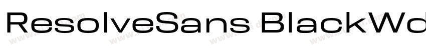 ResolveSans BlackWd字体转换